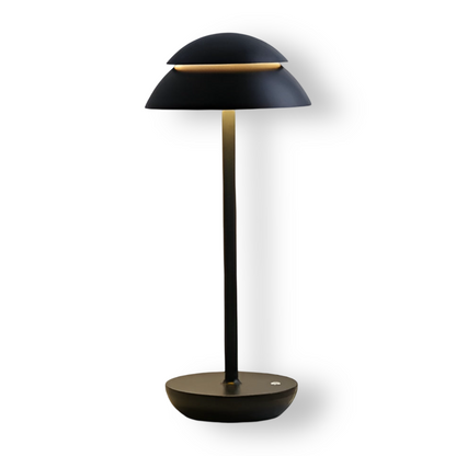 LumiShade – Kabellose LED Tischlampe mit Schirm in schlankem Design