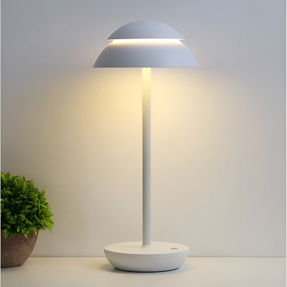 LumiShade – Kabellose LED Tischlampe mit Schirm in schlankem Design