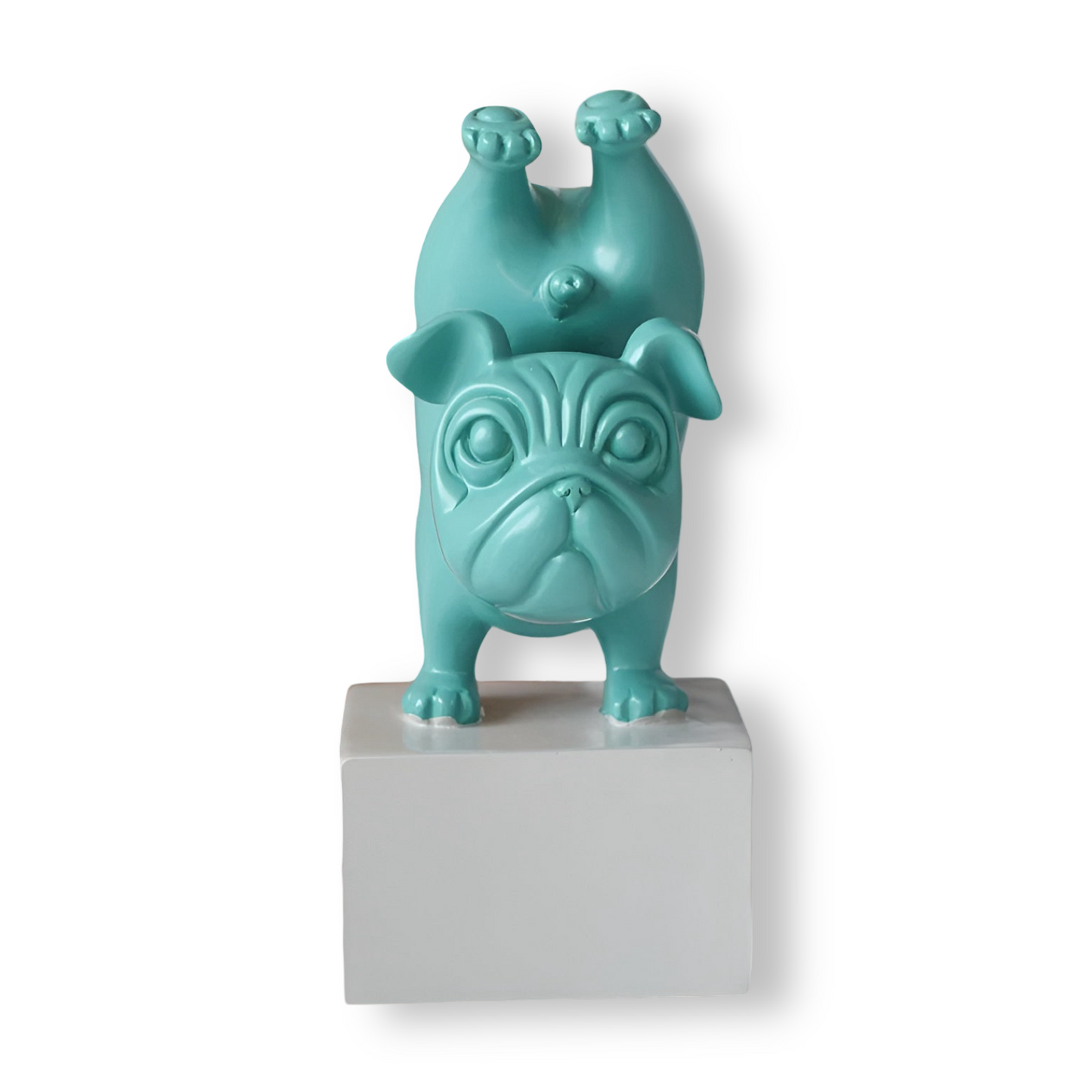 ZenBulldog – Abstrakte Yoga-Hund Figur für kreative Wohnakzente