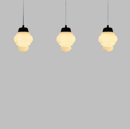 Liv – Vintage Weiße Milchglas Geometrische Pendelleuchte