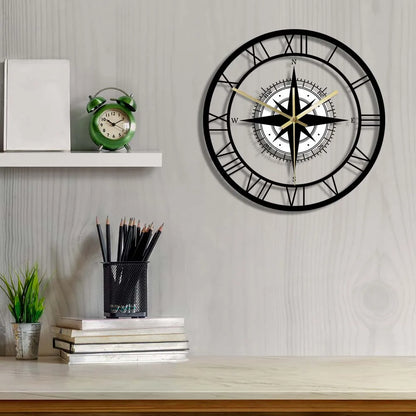 Dekorative geräuschlose Uhr mit Acrylkompass