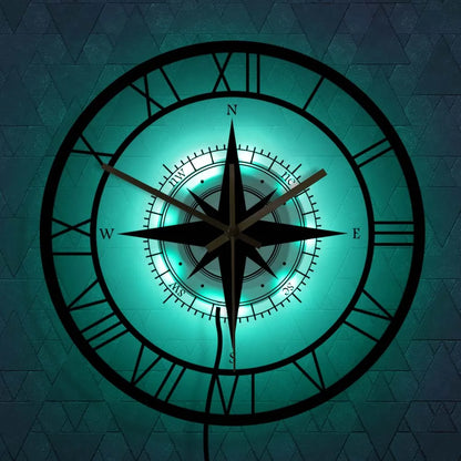 Dekorative geräuschlose Uhr mit Acrylkompass
