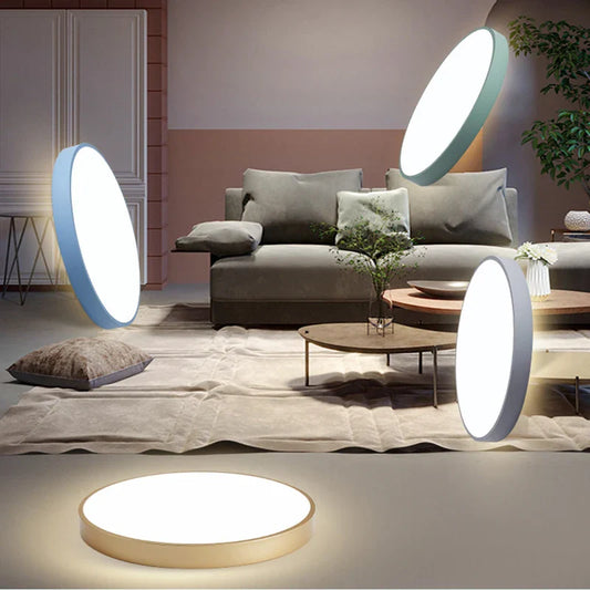 Pastellfarbene Deckenlampe aus Holz für Schlafzimmer und Wohnzimmer