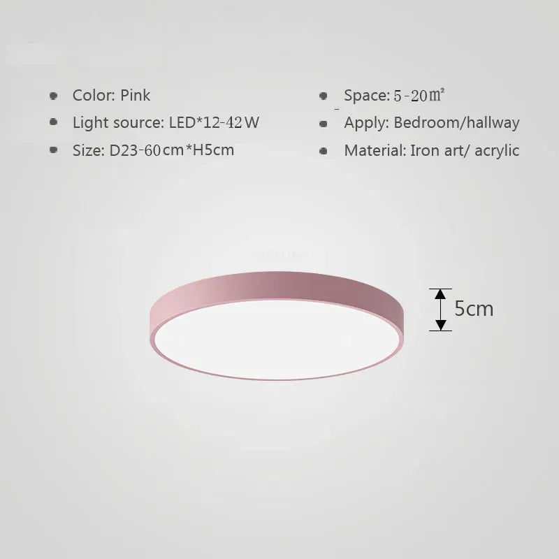 Pastellfarbene Deckenlampe aus Holz für Schlafzimmer und Wohnzimmer