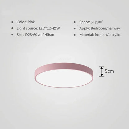 Pastellfarbene Deckenlampe aus Holz für Schlafzimmer und Wohnzimmer