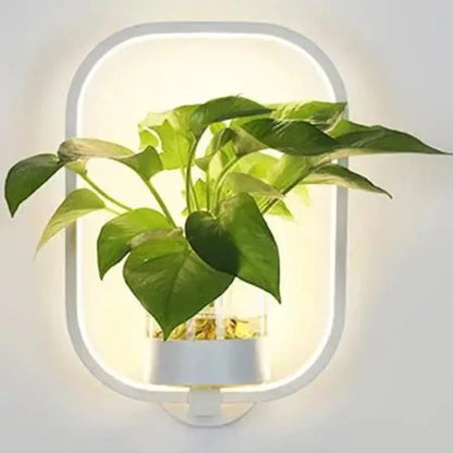 Minimalistische grüne Pflanzenwandlampe