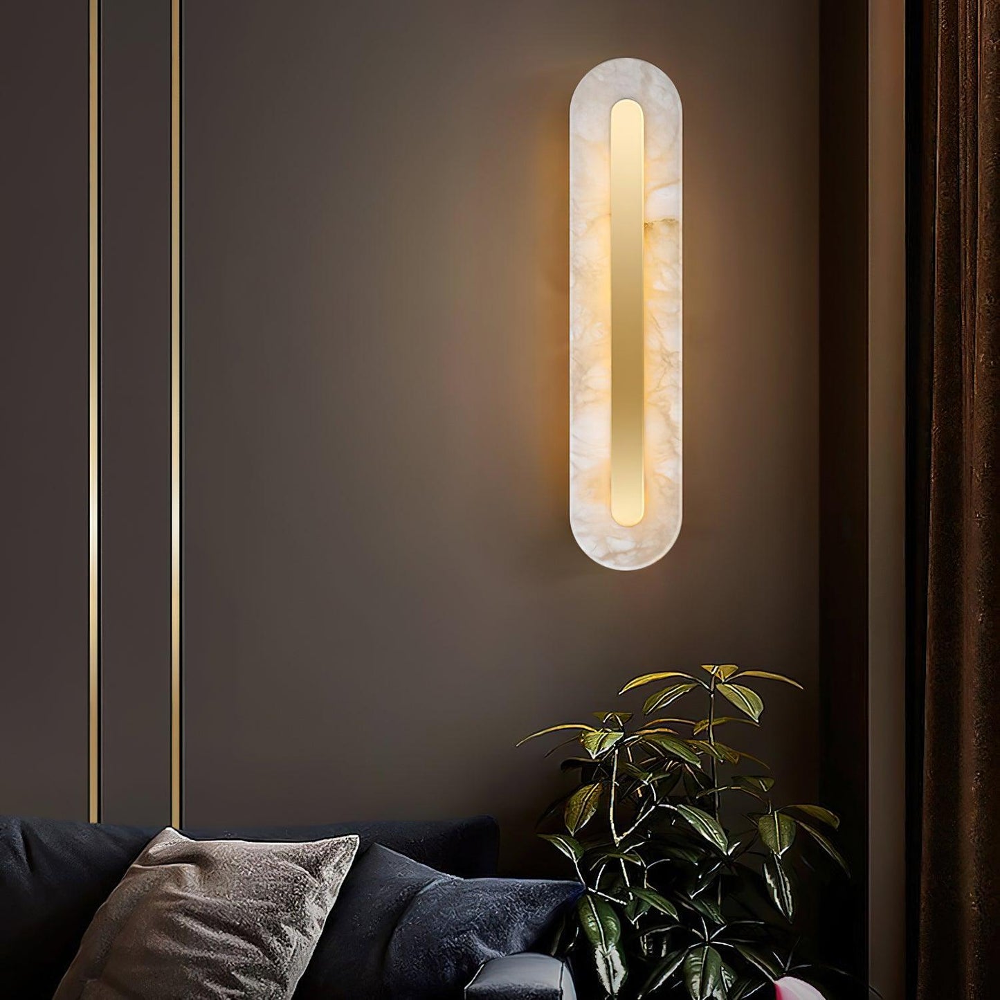 Alenya – Wandlampe aus Kupfer und Marmor