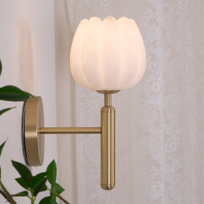 Mei – Kupfer-Marmor Wandlampe