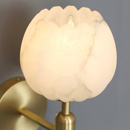 Mei – Kupfer-Marmor Wandlampe