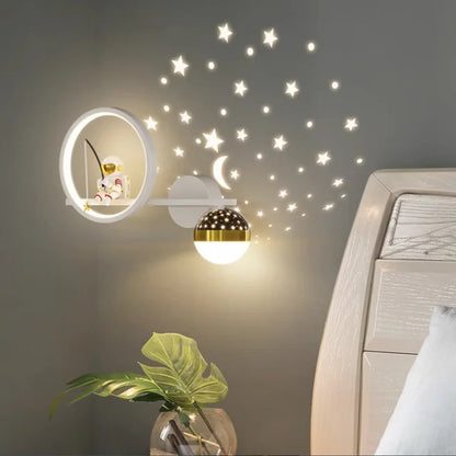 Astronaut Star Sky Kinderwandlampe