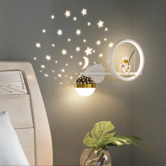 Astronaut Star Sky Kinderwandlampe