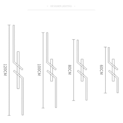 Luxuriöse minimalistische Streifen-Wandleuchte