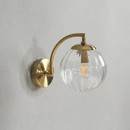 Runde moderne Nachttisch-Wandlampe aus Glas