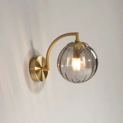 Runde moderne Nachttisch-Wandlampe aus Glas