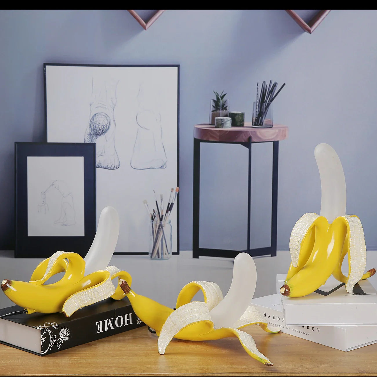 kreative geschälte Bananen-Tischlampe