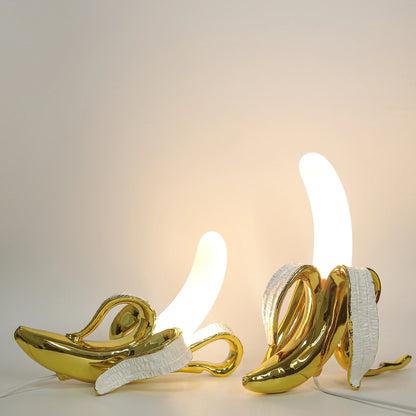kreative geschälte Bananen-Tischlampe