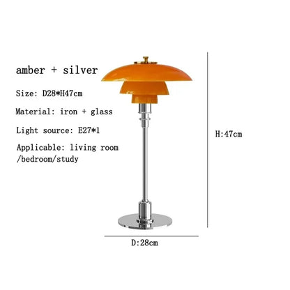 Dänische Retro Mid-Antike Tischlampe