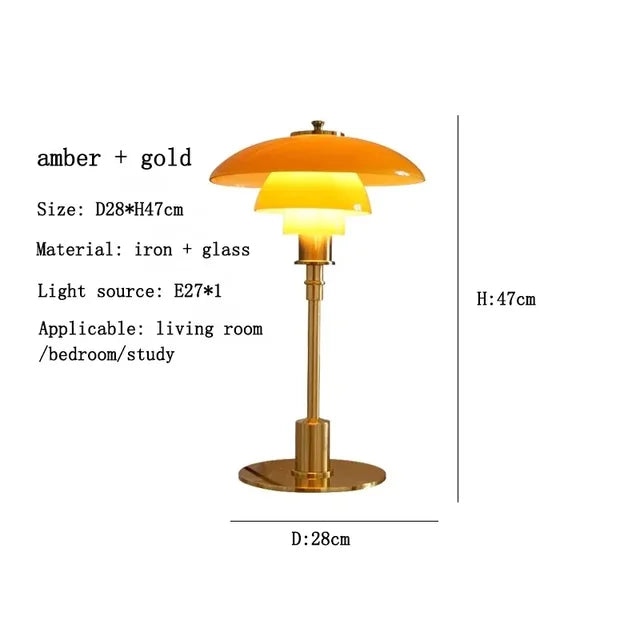 Dänische Retro Mid-Antike Tischlampe