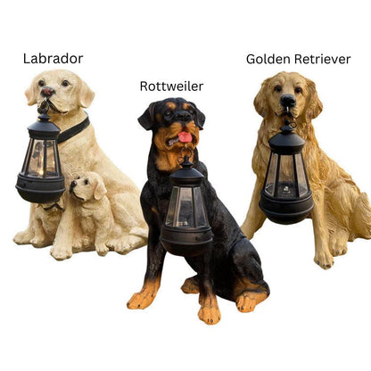 PawGlow – Solarbetriebene Hundestatue mit LED-Beleuchtung
