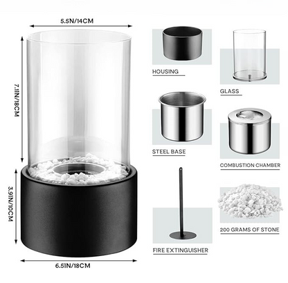 Lumea – Tragbare Glas-Tischfeuerlampe