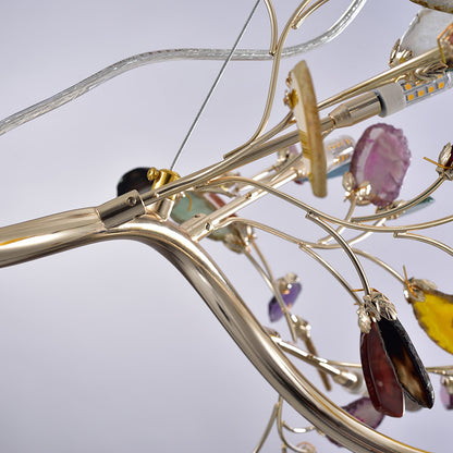 Agna – Nordisches Deckenlicht mit Natur-Achat