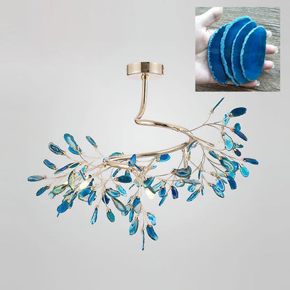 Agna – Nordisches Deckenlicht mit Natur-Achat