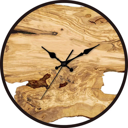 Wanduhr aus Acryl mit Holzmaserung