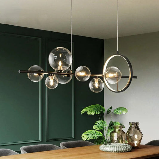 BlasenLicht – Moderner Glasblasen-Kronleuchter mit Lichtspiel