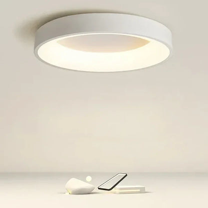 Runde LED-Deckenlampe im skandinavischen Stil – Warmweißes Licht für Wohnräume
