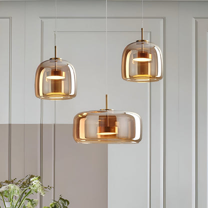 Solenn – Retro-Modernes Glas LED Pendelleuchte