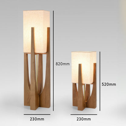 ZenWood – Japanisch inspirierte Walnuss-Stehlampe aus Massivholz