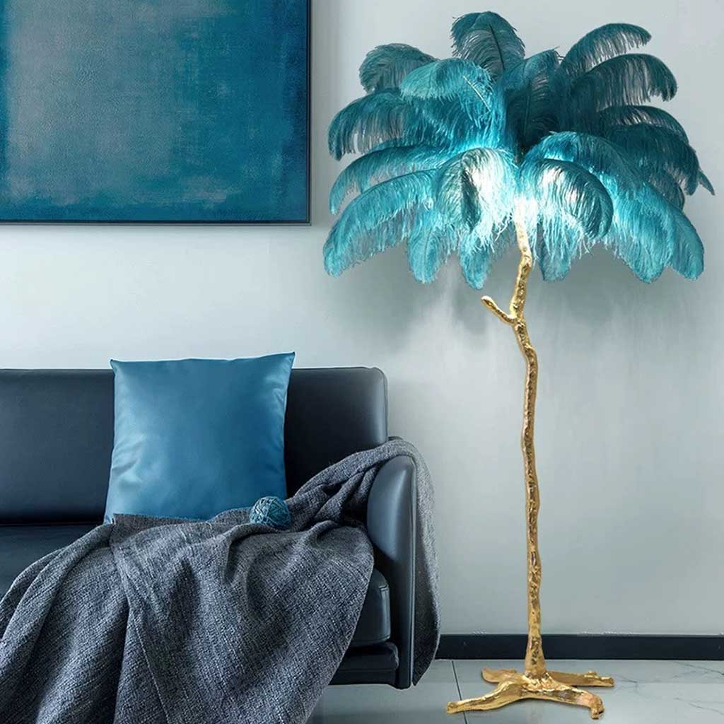 Felicitas – Dekorative Stehlampe mit Kunstharzfedern