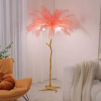 Felicitas – Dekorative Stehlampe mit Kunstharzfedern