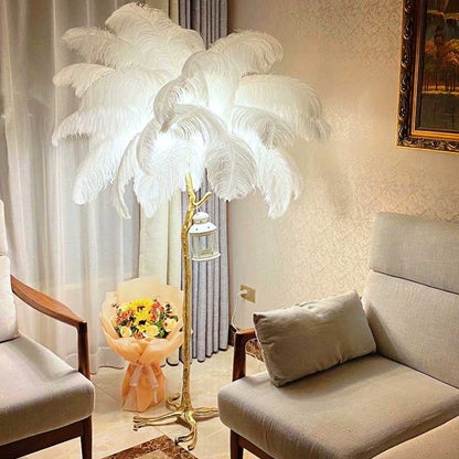 Felicitas – Dekorative Stehlampe mit Kunstharzfedern