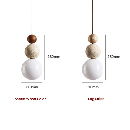 SteinLicht – Minimalistische Pendelleuchte aus Travertin-Naturstein