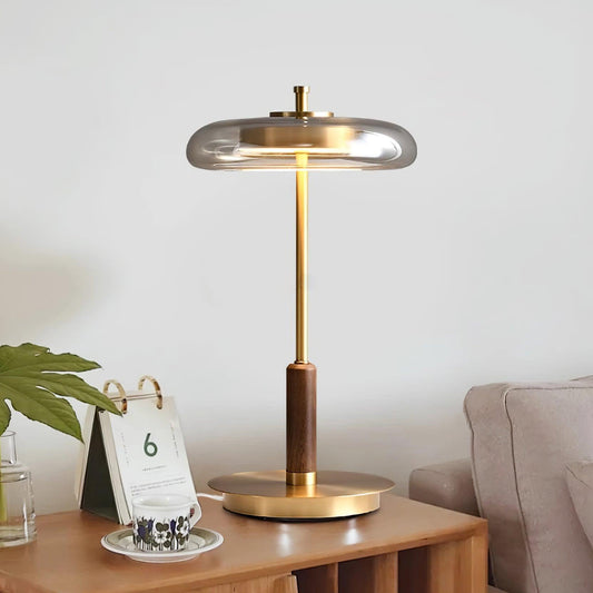Redondo – Stilvolle LED-Tischlampe aus Metall und Glas