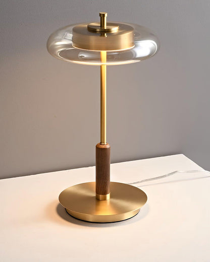 Redondo – Stilvolle LED-Tischlampe aus Metall und Glas