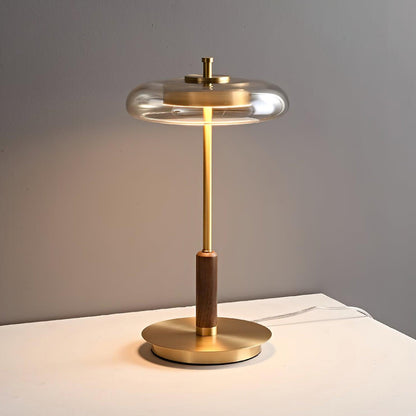 Redondo – Stilvolle LED-Tischlampe aus Metall und Glas