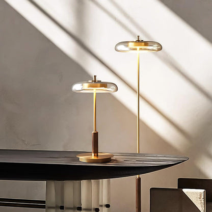 Redondo – Stilvolle LED-Tischlampe aus Metall und Glas