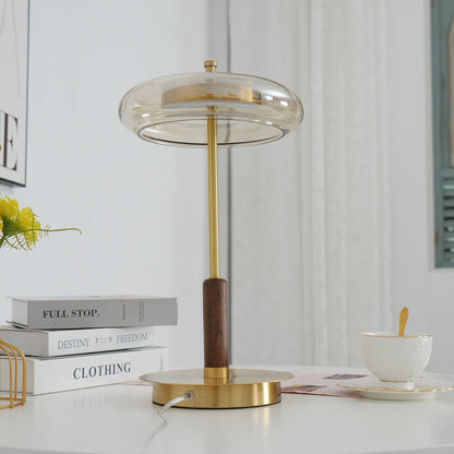 Redondo – Stilvolle LED-Tischlampe aus Metall und Glas