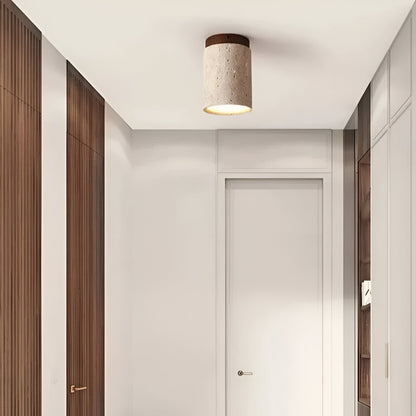 Eira – Gelbe Höhlenstein-Deckenlampe