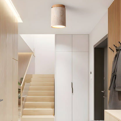 Eira – Gelbe Höhlenstein-Deckenlampe