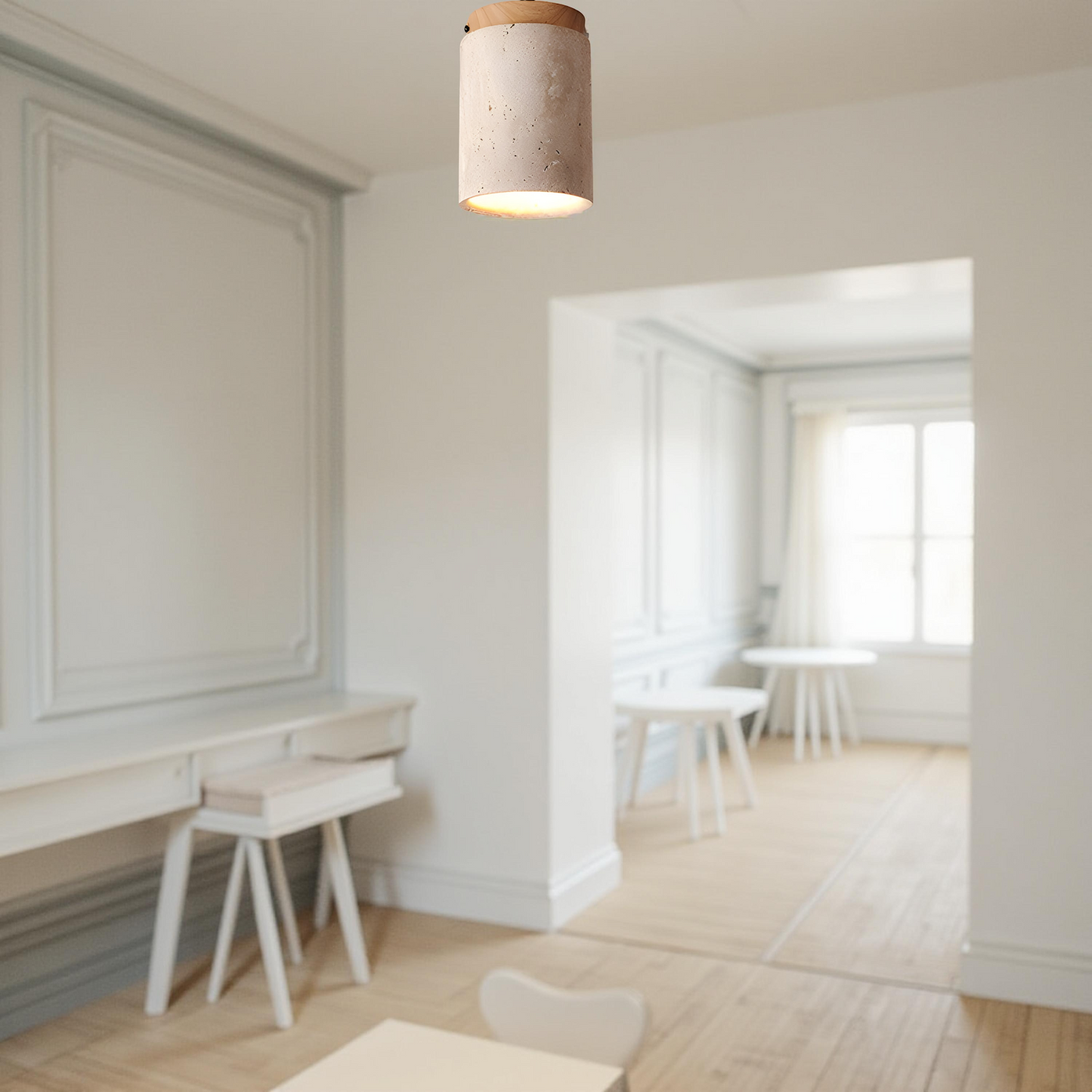 Eira – Gelbe Höhlenstein-Deckenlampe