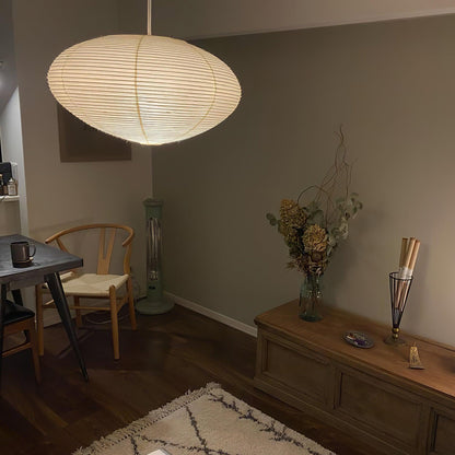 Miyako – Stoff-Deckenlampe im Laternenstil