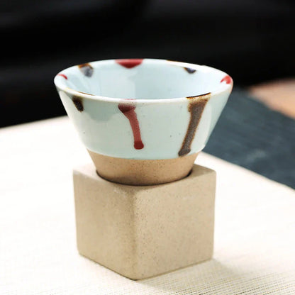 Yumi – Retro-Teetasse aus japanischer Grobkeramik