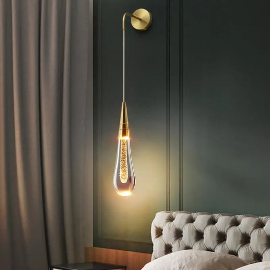 Norie – LED-Wandlampe mit Kristallen für edle Akzente