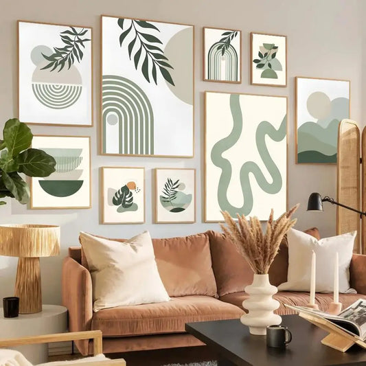 Verdura – Einfaches Naturposter in Grüntönen für moderne Wanddekoration