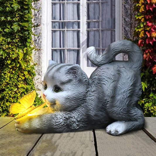 SolarWhiskers – Gartenleuchten in Katzen- & Schmetterlingsform