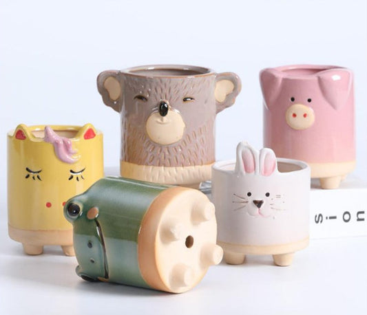 CritterPot – Tierförmiger Blumentopf mit Cartoon-Design