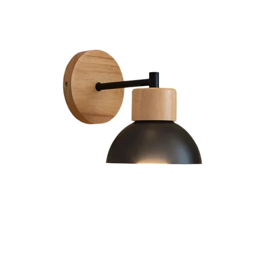 Vogel – Einfache halbkreisförmige Holz-Wandleuchte